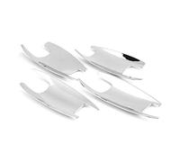 ZAPYVET 4Pcs Car Door Bowl Cover Trim, for Mercedes-Benz, C-Class W205 GLC-Class X253 E-Class W213 Silver Chrome Protection, Auto Exterior Door Handle Cover Trim Car Door Handle Trim