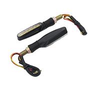 ZAPYVET Amber White Motorcycle 15LED Turn Signal Light DRL White Daytime Running Lamp Indicator Blinker Flashers Universal Motorcycle Turn Signal Light(2 Pcs)