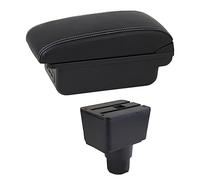 ZAPYVET Car Accessories, for ford, for Ecosport, 2018-2021 Car Armrest Box Interior Retrofit Center Storage Box Console Car Armrest(BLACK C1 White Line)