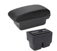 ZAPYVET Car Accessories, for ford, for Fiesta, 2011-2018 Car Armrest Box Centre Console Storage BoxCar Armrests Car Armrest(BLACK B2 Black Line 3usb)