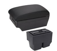 ZAPYVET Car Accessories, for ford, for Fiesta, 2011-2018 Car Armrest Box Centre Console Storage BoxCar Armrests Car Armrest(BLACK A2 Black Line 7usb)