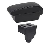 ZAPYVET Car Accessory, for ford, for Ecosport, 2013 2014 2015 2016 2017 Car Armrest Box Car Arm Rest Center Console Storage USB Car Armrest(BLACK B1 White Line)