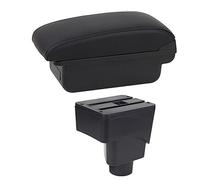 ZAPYVET Car Accessory, for ford, for Ecosport, 2013 2014 2015 2016 2017 Car Armrest Box Car Arm Rest Center Console Storage USB Car Armrest(BLACK B1 Black Line)