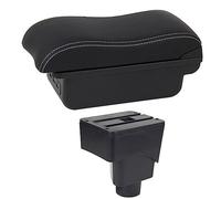 ZAPYVET Car Accessory, for ford, for Ecosport, 2013 2014 2015 2016 2017 Car Armrest Box Car Arm Rest Center Console Storage USB Car Armrest(BLACK C2 White Line)