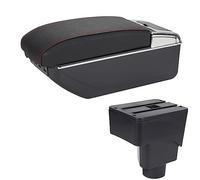 ZAPYVET Car Armrest Box Car Accessories Center Storage Box Center Console Armrest, for ford, for Ecosport, 2013 2014 2015 2016 2017 Car Armrest(BLACK B1 Black Red 7usb)