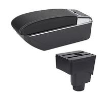 ZAPYVET Car Armrest Box Car Accessories Center Storage Box Center Console Armrest, for ford, for Ecosport, 2013 2014 2015 2016 2017 Car Armrest(BLACK D3 Black White Nousb)