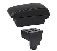 ZAPYVET Car Armrest Box Car Arm Rest Center Console Storage USB Car Accessory, for ford, for Ecosport, 2013-2017 Car Armrest(BLACK C1 White Line)