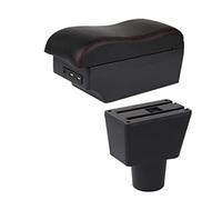 ZAPYVET Car Armrest Box Double Layer With USB, for Splash Center Console Storage Box Decoration Interior Car Armrest(BLACK C2 7 USB)