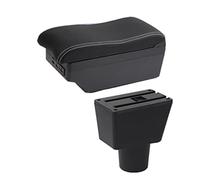 ZAPYVET Car Armrest Box Double Layer With USB, for Splash Center Console Storage Box Decoration Interior Car Armrest(BLACK C3 7 USB)