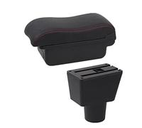 ZAPYVET Car Armrest Box Double Layer With USB, for Splash Center Console Storage Box Decoration Interior Car Armrest(BLACK A2 No USB)
