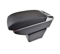 ZAPYVET Car Armrest Rest Center Console Storage Box Cup Holder Dual Layer Arm, for POLO, 9N 2002-2009 2005 2006 2007 2008 Car Centre Console Armrest Box(Black Thread)