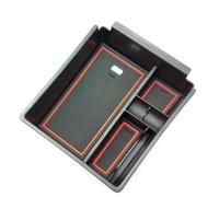 ZAPYVET Car Armrest Storage Box Central Center Console Organizer Tray, for Hyundai, for Tucson NX4, for Limited 2022 Centre Console Storage Box(BLACK With Red Mat)