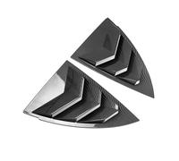 ZAPYVET Car Blinds Decoration Rear Triangular Window Spoiler Louver Shutter Cover Deflector Accessories, for Tesla, for Model Y 2021 Car Louver Cover(Glossy Carbon)