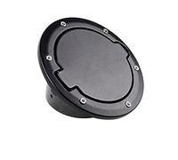 ZAPYVET Car Fuel Filler Door Cap Tank Cover Replacement Aluminum Alloy, for Wrangler JK Rubicon Sahara Unlimited 2 4 Doors 2007-2017 Fuel Tank Cap(Black No Logo)