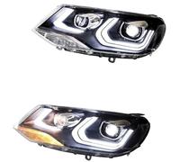 ZAPYVET Car Headlight Shell, for Vw, for Touareg 2010-2014 2015 2016 Headlights Drl Bi Xenon Bulb Fog Lights Accessory Head Lamp Left and Right Bumper Fog Lamp