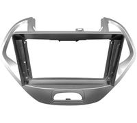 ZAPYVET Car Stereo Dash Kit Car Radio Frame, for Audio Gps Navigation Fascia Panel 9 Inch, for Ford Figo Aspire 2019(BLACK Frame silver)
