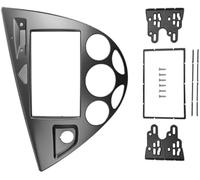 ZAPYVET Car Stereo Dash Kit Car Radio Frame Stereo Panel Fascia Dvd Cd Gps, for Bezel Double 2 Din, for Ford for Focus, for Fiesta 1998-2006(BLACK 178x102mm LHD silver)