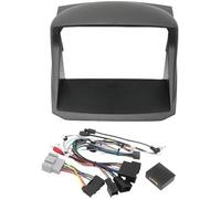 ZAPYVET Car Stereo Dash Kit Stereo Panel, for Ford, for Ecosport, for Fiesta 2 Din 9 Inch Car for Audio Radio Dash Frame Mount Kit Fascia Canbus Box Adapter Decoder(BLACK Frame Cable Canbus)