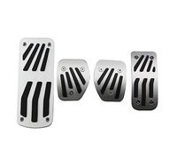 ZAPYVET Car Styling, for Peugeot, 2008 207 CC SW GTI RC 208 GTI 308CC Sport Fuel Brake Dead Pedal Cover Set Auto Accessories Foot Pedal Cover Vehicle Pedal Protection Cover(Black MT WITH REST 4 PCS)