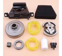 ZAPYVET Clutch Drum Sprocket Rim Air Filter,for Partner, 350 351 370 371 382 390 Fuel Line Hose Primer Bulb Chainsaw Lawn Mower Clutch Kit