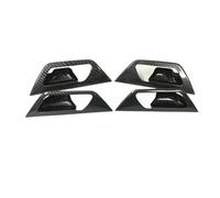 ZAPYVET for 3008 GT 2016 2017 2018 ABS Chrome Matte Inner Car Door Handle Bowl Cover Covers Interior Decoration Trim 4pcs/Set Car Door Handle Trim(Black Abs Carbon Fiber)