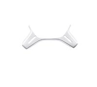 ZAPYVET For, for Mercedes, for, for Benz, for ML GL GLS W166 W204 W212 W463, Car Interior Steering Wheel Frame Trim Center Cover Panel Sticker Black Silver Steering Wheel Cover Sticker(Silver)