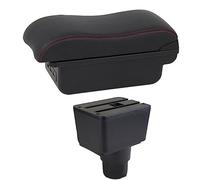 ZAPYVET For ford, for Ecosport, 2018-2021 Car Armrest Box Interior Details Retrofit Center Storage Box Console Accessories Car Armrest(BLACK C2 Red Line)