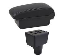 ZAPYVET For ford, for Ecosport, 2018-2021 Car Armrest Box Interior Details Retrofit Center Storage Box Console Accessories Car Armrest(BLACK B1 White Line)