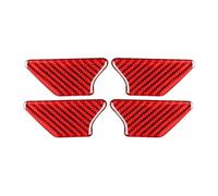 ZAPYVET for Golf, 6 GTI R MK6 2008-2012 Carbon Fiber Interior Door Handle Bowl Cover Trim Frame Sticker Decor Car Accessories Car Door Handle Trim(Black Red)
