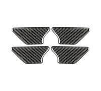 ZAPYVET for Golf, 6 GTI R MK6 2008-2012 Carbon Fiber Interior Door Handle Bowl Cover Trim Frame Sticker Decor Car Accessories Car Door Handle Trim(Black Black)