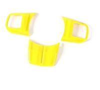 ZAPYVET for Jeep, Wrangler,for Patriot,for Compass,for Cherokee 2011 Up, ABS Car Interior Steering Wheel Decoration Cover Stickers Car Steering Wheel Trim Sticker(Yellow)