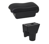 ZAPYVET For Kia, for Picanto Armrest Box Centre Console Storage Box With USB Interior Car Styling Accessory Car Armrest(BLACK C2 White Line)