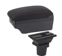 ZAPYVET For Kia, for Picanto Car Armrest Box Center Console Central Storage Box Interior Accessories Car Accessories Car Armrest(BLACK C1 Red Line 7usb)