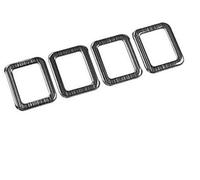 ZAPYVET for Land, for Rover, Discovery Sport 2015-18, Black Stainless steel Center Console Frame Decoration Cover Trim Car interior Car Steering Wheel Trim Sticker(BLACK safe button)