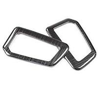 ZAPYVET for Land, for Rover, Discovery Sport 2015-18, Black Stainless steel Center Console Frame Decoration Cover Trim Car interior Car Steering Wheel Trim Sticker(BLACK side air vents)