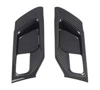 ZAPYVET for Ram 1500 2019 2020 Car Accessories Side Inner Door Handles Bowl Cup Cover Trim ABS Carbon Fiber Grain 2PCS Car Door Handle Trim