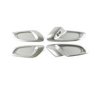 ZAPYVET Interior Car Styling Inner Door Handle Bowl Cover Trim Decoration for LHD, for KADJAR 2015 2016 Accessories 4 Pcs/Set Car Door Handle Trim(Black Abs Chrome)