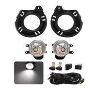 ZAPYVET Led Fog Light, for Toyota, Axio Fielder 2016 2017 DRL Front Bumper Auto Day Driving Lamps Waterproof Car Accessories Fog Lamp Car Fog Light Assembly(Black LED BULB WHITE)