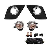 ZAPYVET Led Fog Light, for Toyota, Hilux Revo 2015 2016 2017 2018 2019 Chrome Trim Fog Lamp Waterproof IP67 DRL Car Accessory Fog Lamp Car Fog Light Assembly(Black LED BULB SET YELLOW)