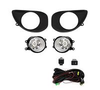 ZAPYVET LED Fog Light, for Toyota, Yaris 2006 2007 2008 Driving Bumper Lamp Daytime Running Light DRL Car Accessory Fog Lamp Car Fog Light Assembly(Black LED FOG LAMP)
