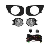 ZAPYVET LED Fog Light, for Toyota, Yaris 2006 2007 2008 Driving Bumper Lamp Daytime Running Light DRL Car Accessory Fog Lamp Car Fog Light Assembly(Black HALOGEN MODEL)