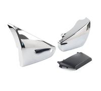 ZAPYVET Left & Right Motorcycle Battery Side Faring Cover, ABS ABS Side Battery Cover Protector VN900 Classic Custom 06-20,Chrome Motorcycle Battery Cover