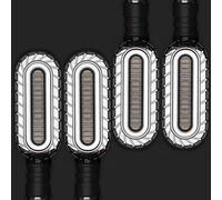 ZAPYVET LIGHT Turn Signal Light Motorcycle Stop Signals DRL Flowing Water Flasher 2 In 1 Blinker Tail Lamp Universal M10 Brake Motorcycle Front Turn Signal Light(NEW 4 PCS White)