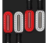 ZAPYVET LIGHT Turn Signal Light Motorcycle Stop Signals DRL Flowing Water Flasher 2 In 1 Blinker Tail Lamp Universal M10 Brake Light Motorcycle Turn Signal Light(NEW 2Red 2White)