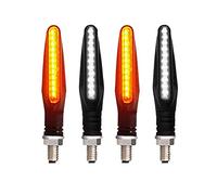 ZAPYVET LIGHT Turn Signals Light for Motorcycle 335SMD Flash Lighting Flowing Blinker IP68 Bendable Stop Signal Motorcycle Front Turn Signal Light(4PCS White)