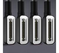 ZAPYVET LIGHT Turn Signals Motorcycle Flasher Light Built Relay Stop Universal Indicator Motorcycle Front Turn Signal Light(4PCS White)