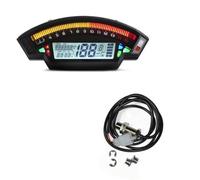 ZAPYVET Motorcycle Digital Speedometer 199km/h Rev Counter 15000RPM 6 Gear Fuel Level LIGHT Display Dashboard 1 2 4 Cylinders Engine Bike Lcd Speed Monitor Screen(Gauge and Sensor)
