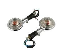 ZAPYVET Motorcycle Front Orange Lens Turn Signal Flashers Fit, For YAMAHA, Virago XV250 250 2006 V-MAX1200 V-star XVS400 XVS650 XVS1100 Motorcycle Turn Signal Light(1 Pair Clear)