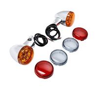 ZAPYVET Motorcycle Front Turn Signal Amber Lights, For Harley, XL48 XL1200X 2016-2021 Motorcycle Turn Signal Light(Chrome)