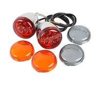 ZAPYVET Motorcycle Front Turn Signal Indicator Light, For Harley, XL 883 1200 Sportster 1992-2016 Motorcycle Turn Signal Light(Chrome)